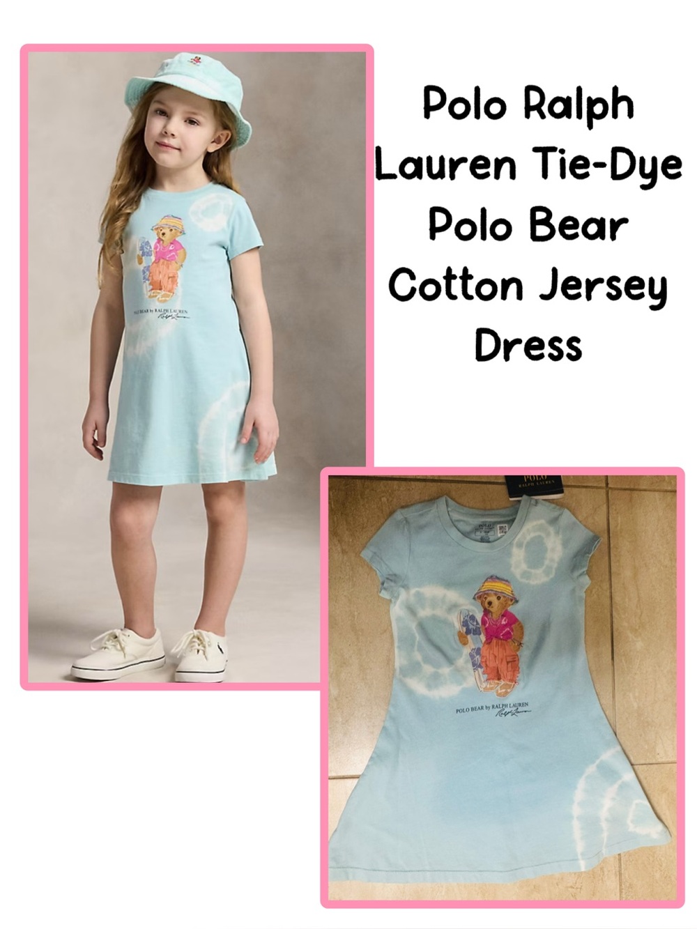 Polo Ralph Lauren Tie-Dye Polo Bear  Dress